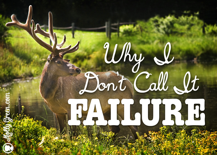 Homesteader Lessons and Why I Don’t Call it Failure - featured image showing a deer by a pond and text that says Why I Don't Call it Failure